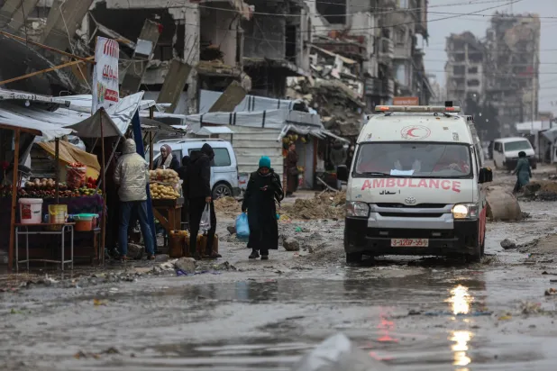 صورة ملتقطة في 13 يناير 2026 في مدينة غزة (د.ب.أ)