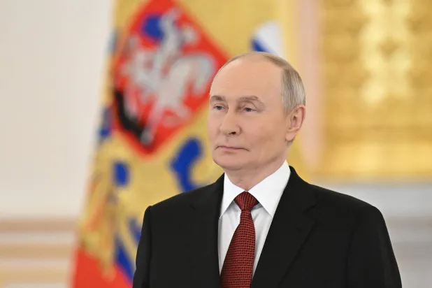 صورة ملتقطة في 15 يناير 2026 بموسكو تُظهر الرئيس الروسي فلاديمير بوتين خلال مراسم تسلُّم أوراق اعتماد السفراء المعينين حديثاً لدى روسيا (د.ب.أ)