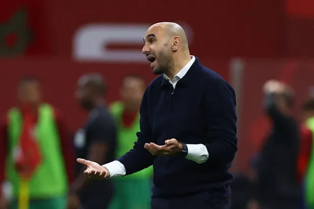 وليد الركراكي مدرب المغرب (رويترز)