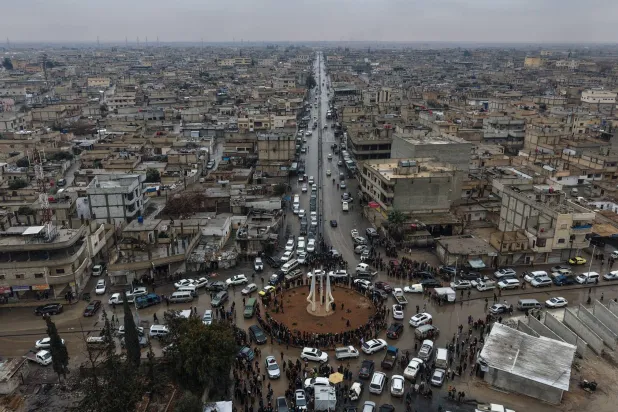 مدينة الطبقة في ريف الرقة في سوريا (د.ب.أ)