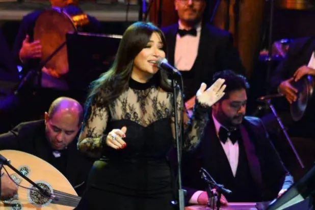 غادة رجب في ليلة الاحتفاء بالموجي (دار الأوبرا المصرية)