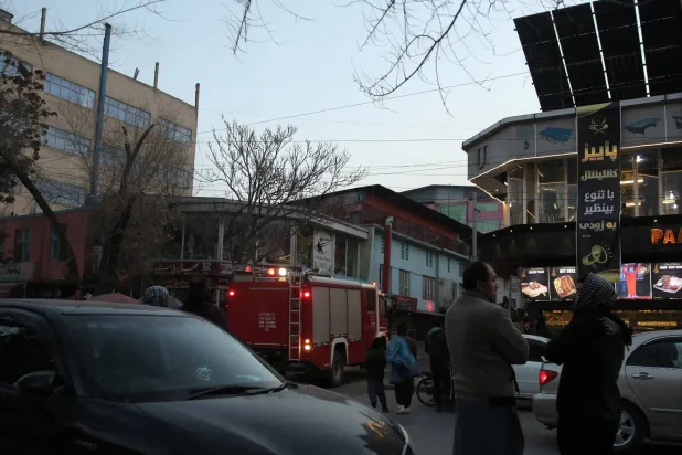 المطعم الصيني الذي وقع فيه الانفجار بكابل (إ.ب.أ)