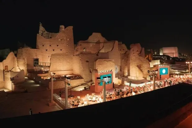 أحد مواقع منطقة الدرعية التاريخية في السعودية (هيئة تطوير الدرعية)