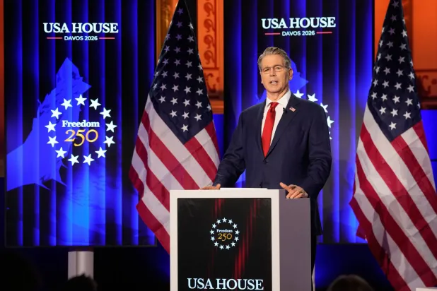 سكوت بيسنت يلقي خطاباً في مجلس النواب الأميركي يوم 20 يناير 2026 (أ.ب)