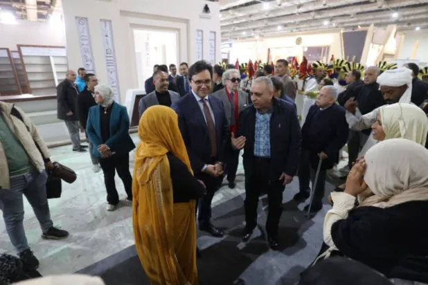 جانب من تجهيزات افتتاح الدورة الـ57 لمعرض القاهرة الدولي للكتاب (صفحة المعرض على «فيسبوك»)