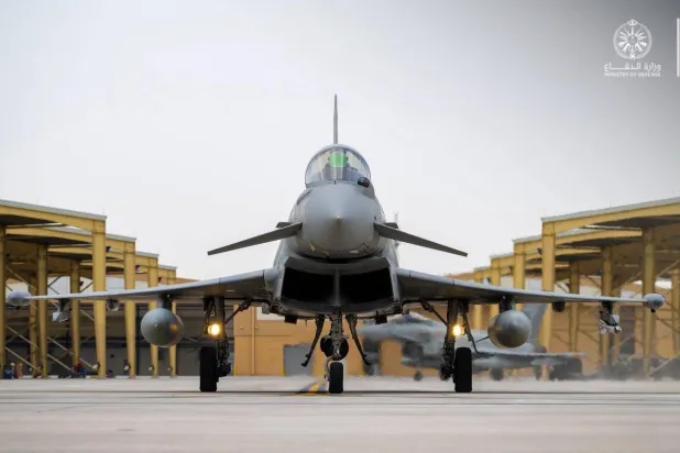 The “Spears of Victory 2026” military exercise kicks off at the Air Warfare Center in the Eastern Region. (Saudi Ministry of Defense)