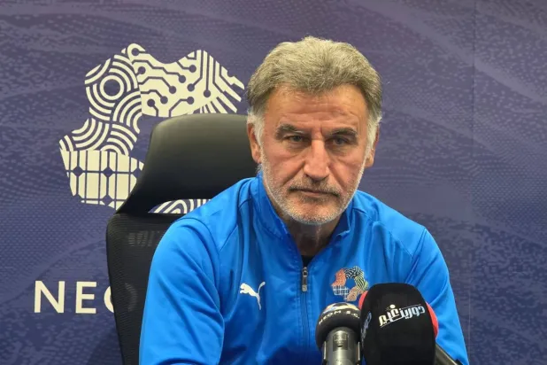 كريستوف غالتييه خلال المؤتمر الصحافي (الشرق الأوسط)