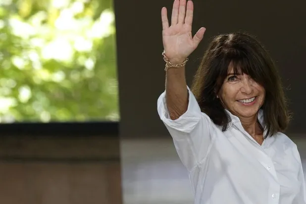 French designer Veronique Nichanian took over ready-to-wear Hermes menswear in 1988. GEOFFROY VAN DER HASSELT / AFP
