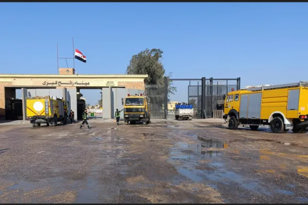 معبر رفح من الجانب المصري (رويترز)