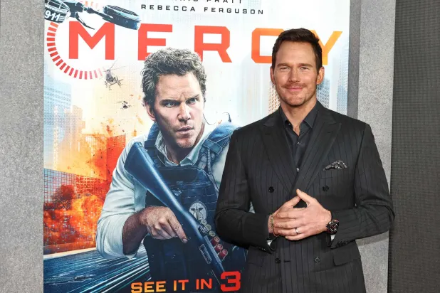 Chris Pratt attends the "Mercy" New York Premiere at AMC Lincoln Square Theater on January 20, 2026 in New York City. (Getty Images/AFP)