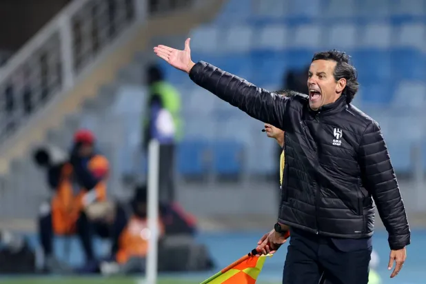  الإيطالي سيموني إنزاغي المدير الفني لفريق الهلال (تصوير: مشعل القدير) 