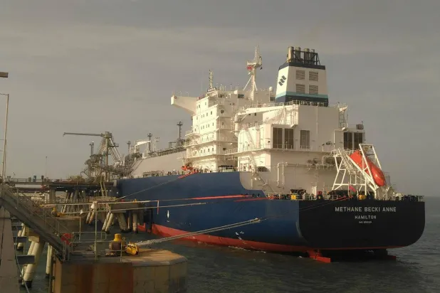 الناقلة «METHANE BECKI ANNE» والمتجهة إلى أحد مواني تركيا من مصر (وزارة البترول المصرية)