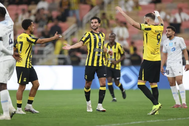 استعاد الاتحاد نغمة انتصاراته بعد التعثرات الأخيرة (تصوير: عدنان مهدلي) 