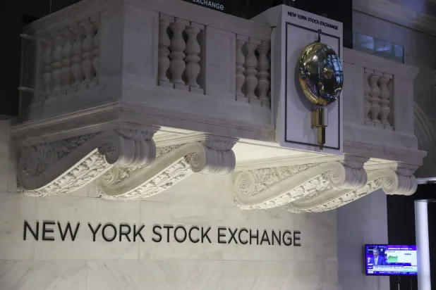 The New York Stock Exchange bell is seen from the trading floor in New York City (EPA)