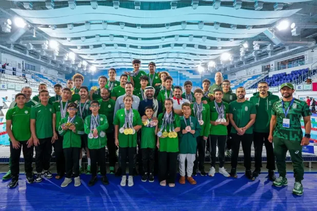 
The Saudi team at the GCC championship won 26 gold - SPA