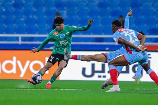 من المواجهة التي جمعت النجمة والرياض في بريدة (نادي النجمة)