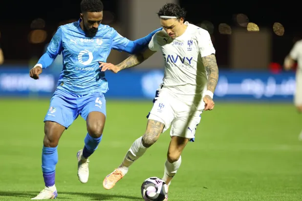 الهلاليون مازالوا ينتظرون الكثير من الأورغوياني نونيز (تصوير: عدنان مهدلي)