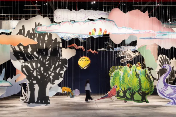 من الأعمال في البينالي (أليساندرو برازيل - مؤسسة بينالي الدرعية)