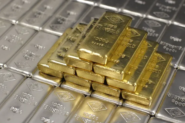 Gold and silver ingots at the Austrian "Ogussa" factory in Vienna (Reuters)