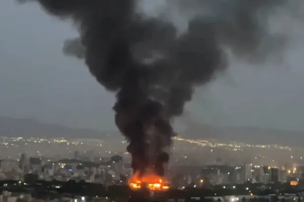 Smoke rises from a fire caused by an explosion in Tehran (File photo - Reuters)