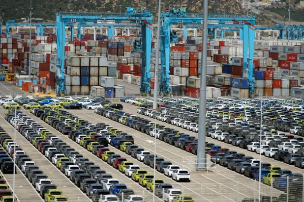 Cars, made in Morocco and intended for export, wait to be shipped at Tanger Med Port, on the Strait of Gibraltar, east of Tangier, Morocco June 6, 2024. REUTERS/Abdelhak Balhaki 