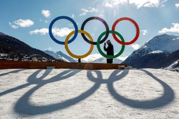 Livigno, Italy - February 2, 2026 General view of the Olympic rings ahead of the Milano Cortina 2026 Winter Olympics. (Reuters)