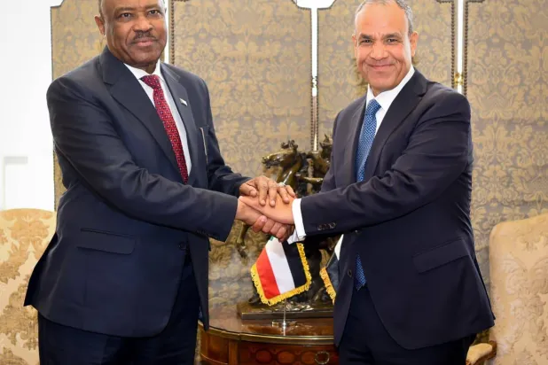وزير الخارجية المصري بدر عبد العاطي يلتقي نظيره السوداني محيي الدين سالم في القاهرة الثلاثاء (الخارجية المصرية)
