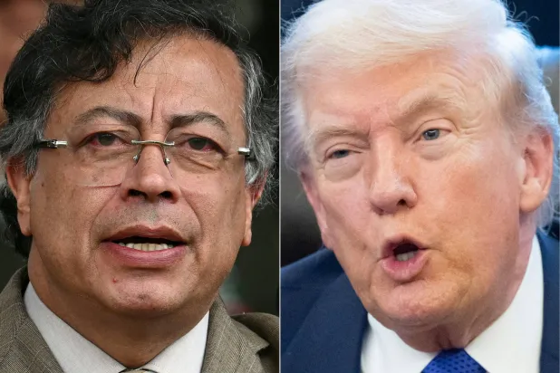 صورة مدمجة تظهر الرئيس الأميركي دونالد ترمب ونظيره الكولومبي غوستافو بيترو (أ.ف.ب)