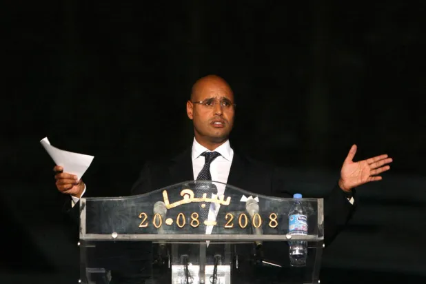 صورة أرشيفية لسيف الإسلام القذافي تعود لصيف 2008 (أ.ف.ب)