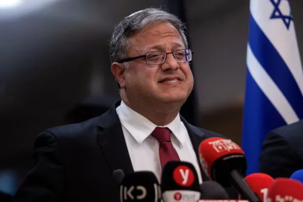 Israeli National Security Minister and head of Jewish Power party Itamar Ben-Gvir gives a statement to members of the press, ahead of a possible ceasefire between Israel and Hamas, in Jerusalem, January 16, 2025. REUTERS/Oren Ben Hakoon/File Photo 