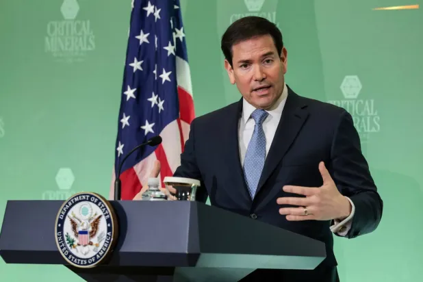 ABD Dışişleri Bakanı Marco Rubio, bugün (Çarşamba) Washington’da düzenlenen Kritik Mineraller Bakanlar Toplantısı kapsamında bir basın toplantısı düzenledi. (Reuters)