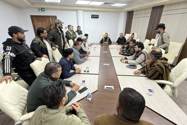 اجتماع للأجهزة الأمنية والاجتماعية والصحية في بني وليد لبحث ترتيبات جنازة سيف الإسلام (مستشفى بني وليد العام)