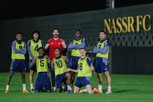 عبد الله الحمدان شارك لأول مرة في التدريبات بعد توقيعه للنصر (نادي النصر)