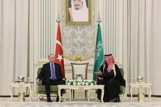 Saudi Crown Prince Mohammed bin Salman met Turkish President Recep Tayyip Erdogan in Riyadh (Turkish Presidency). 
