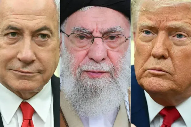 A combined image of US President Donald Trump, Iran’s Supreme Leader Ali Khamenei, and Israeli Prime Minister Benjamin Netanyahu (AFP). 