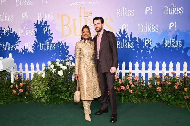 Keke Palmer and Jack Whitehall attend Premiere Event Of Peacock's "The 'Burbs" at Universal Studios Backlot on February 05, 2026 in Universal City, California. (Getty Images/AFP) 