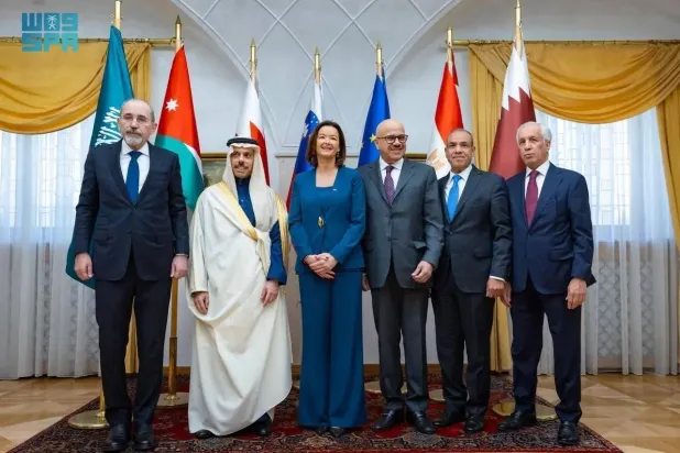 The foreign ministers meet in Ljubljana on Friday. (SPA)