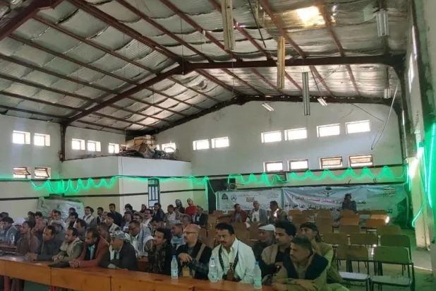 فعالية حوثية في محافظة إب استعداداً لتنظيم الأنشطة الدعوية والتعبوية في شهر رمضان (إعلام حوثي)