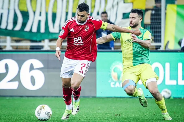 من مواجهة الأهلي المصري وشبيبة القبائل الجزائري (نادي الأهلي المصري).