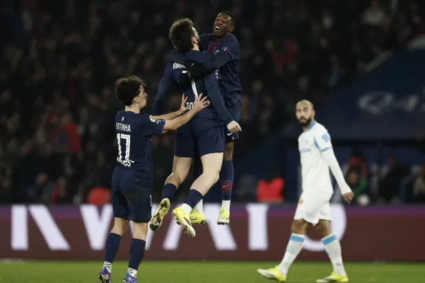 فرحة باريس سان جيرمان تكررت خمس مرات أمام مرسيليا (رويترز)
