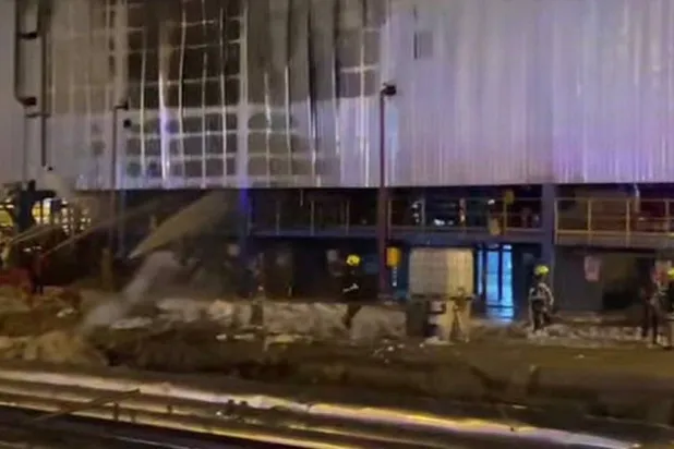 صورة لعملية إطفاء الحريق نشرتها وكالة الأنباء العراقية (واع)