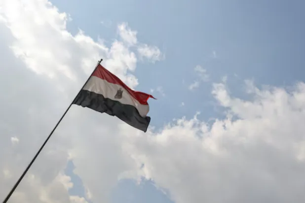 An Egyptian flag flutters in Cairo, Egypt, January 15, 2023. REUTERS/Mohamed Abd El Ghany/File Photo 