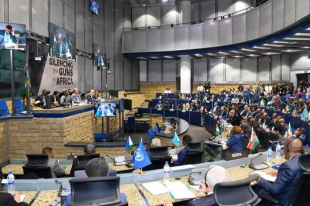 جانب من جلسة «مجلس السلم والأمن الوزارية» حول تطورات الأوضاع في الصومال والسودان يوم 12 فبراير 2026 (الخارجية المصرية)