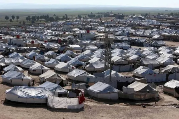 A general view of Al-Hol camp located in a desert region of Hasakeh province in Syria. Reuters file photo