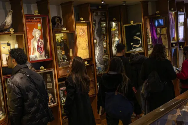Pamuk brought his bestselling novel to life in a red-painted house in Istanbul. Yasin AKGUL / AFP
