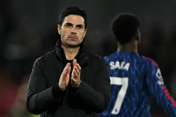 ميكيل أرتيتا المدير الفني لفريق آرسنال (أ.ف.ب)