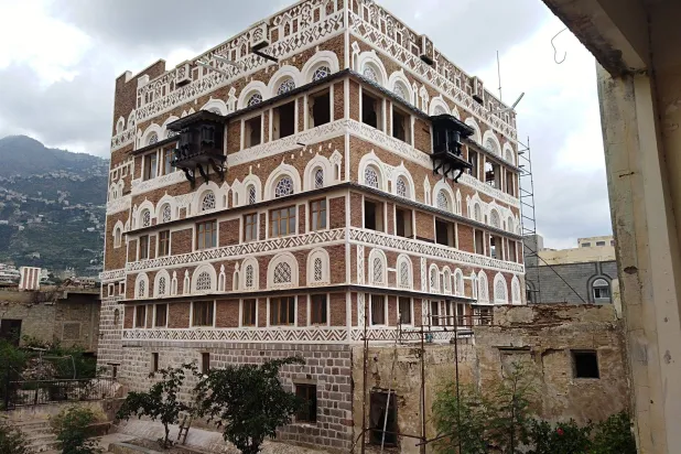 قصر الإمام بعد ترميمه في مدينة تعز القديمة باليمن (قائمة المراقبة لعام 2018)