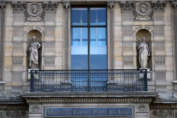 A view shows the Porte des Lions, the new public entrance to the renovated Denon wing (Aile Denon) at the Louvre Museum in Paris, France, December 2, 2025. REUTERS/Gonzalo Fuentes 
