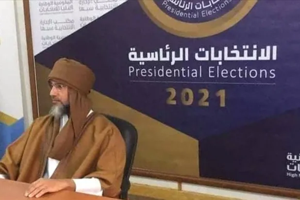 سيف الإسلام في خضم معركة ترشحه للانتخابات (وكالة أنباء الأناضول)