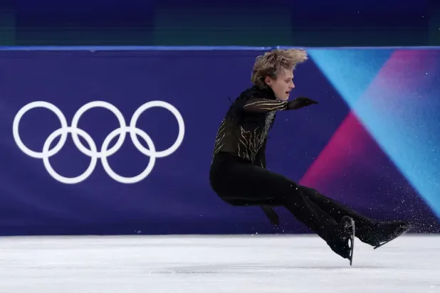 Milano Cortina 2026 Olympics - Figure Skating - Men Single Skating - Free Skating - Milano Ice Skating Arena, Milan, Italy - February 13, 2026. Ilia Malinin of United States performs during the Free Skating REUTERS/Yara Nardi 